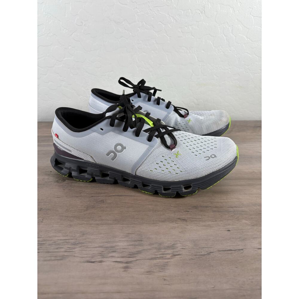 On Cloud OC Cloud X Helion Gray Green Running Shoes Men's Size 11.5 EU 46 EUC